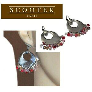 yzWG[EANZT[ XN[^[IWiX[p[CObLVo[p[bhWGscooter boucles doreilles originales dormeuses plaque argent perle rouge bijou