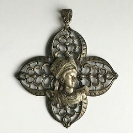 【送料無料】ジュエリー・アクセサリー ブルトンペンダントクロスgrand pendentif breton en metal argente, forme de croix tres travaille