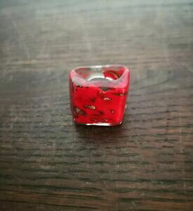 �y���������z�W���G���[�E�A�N�Z�T���[ ���B���e�[�W�����O�K���X�T�C�Y�g��vintage tres jolie bague carree en verre souffle taille 54 ton rouge et ocre