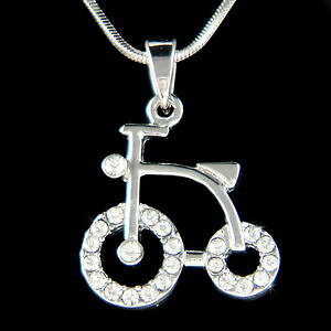 yzWG[EANZT[ NX^XtXL[TCNOChTCNXgRA[velo avec cristal swarovski cyclisme velo ride cycliste collier