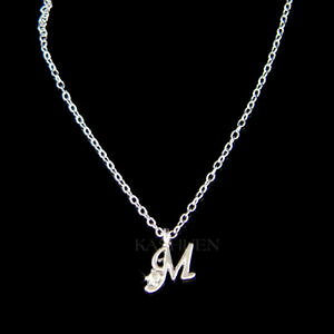 yzWG[EANZT[ ^[CjVfP[gWRl`F[ubNJX^WG[lbNXlettre m initiale delicat zircone chaine breloque collier personnalise bijoux