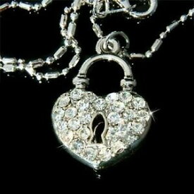 【送料無料】ジュエリー・アクセサリー クリスタルスワロフスキーラブバレンタインネックレスクリスマスカデナスcle de mon coeur cadenas avec cristal swarovski amour valentin collier noel