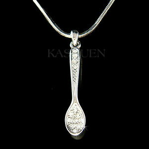 yzWG[EANZT[ NX^XtXL[VFtlbNXXv[cuillere avec cristal swarovski cuisine cook chef femme culinary food collier