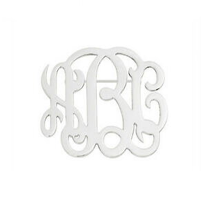 yzWG[EANZT[ p[\iCYCjVmOu[`X^[OVo[personnaliser 1 3 initiales monogramme broche en 925 argent sterling