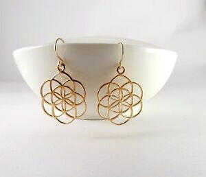 yzWG[EANZT[ S[hV[hIuCtCOS[ht[IuCtCOJoWG[gold seed of life earrings , gold flower of life earrings , kabbalah jew