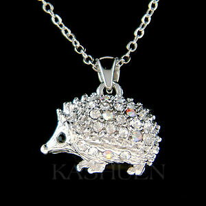 yzWG[EANZT[ NX^XtXL[wbW|[LpCGiV_GRA[wbWzbOherisson avec cristal swarovski hedgy porcepic animal erinaceidae collier