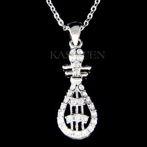 yzWG[EANZT[ NX^XtXL[iClbNXspchinois traditionnel pipa musique avec cristal swarovski neuf an collier neuf