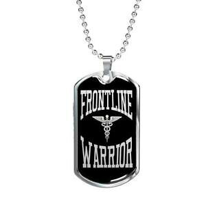 yzWG[EANZT[ JhDZEXJ[X`[y_gS[hhbO^Ofrontline guerrier collier caduceus pendentif acier inoxydable ou 18k or dog tag