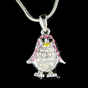yzWG[EANZT[ [YsOANX^XtXL[K[YlbNXiCrose ~pingouin ~ avec cristal swarovski emperor antarctica filles collier neuf