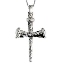 【送料無料】ジュエリー・アクセサリー スターリングネイルクロスイエスペンダントイタリアボックスargent sterling ongle croix crucifixion de jesus 3d pendentif,18 italien boite