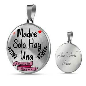 �y���������z�W���G���[�E�A�N�Z�T���[ ���e�B�[�i�X�y�C���}�}�T�[�N���X�`�[���J���[�S�[���hlatina espagnol cadeau pour maman cercle collier acier inoxydable ou 18k or