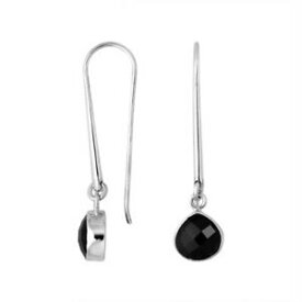 【送料無料】ジュエリー・アクセサリー シルバースターリングペアシェイプイヤリングオニレックスブラックargent sterling poire forme boucles oreilles avec onyx noir ae6159ox