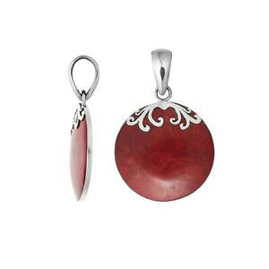 yzWG[EANZT[ EhR[Vo[X^[ONGC^[y_gargent sterling createur pendentif avec rond corail ap7033cr