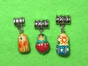 �y���������z�W���G���[�E�A�N�Z�T���[ �`���[���p�[���}�g���I�`�J�o�u�[�`�J���V�A���[���b�p�X�l�[�N�u���X���b�gbreloque perles matriochkas babouchka poupee russe 3 europeenne bracelet serpent