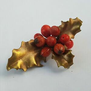 yzWG[EANZT[ I[hveBu[`Nbvz[[tancienne jolie brocheclip feuille de houx