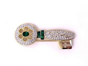 �y���������z�W���G���[�E�A�N�Z�T���[ �u���[�`�N�`���[���t�H�����h�N�����B���e�[�W�u���[�`�L�[�N�`���[���W���G���[broche couture forme de cle 1970�fs vintage brooch key shape couture jewelry