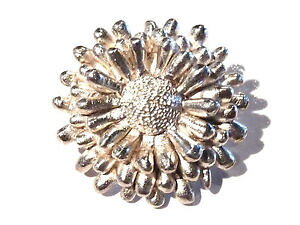 yzWG[EANZT[ WGVo[u[`fUCi[Vo[t[lu[`bijou alliage argente broche createur fleur argente monet brooch