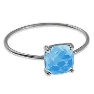 yzWG[EANZT[ AWFgfBGWRjETCYbague femme en argent 925 rhodie et zirconium bleu taille 56 dispo