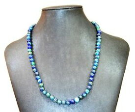 【送料無料】ジュエリー・アクセサリー アズライトマラカイトネックレスcollier azurite et malachite 6mm