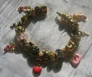 �y���������z�W���G���[�E�A�N�Z�T���[ ���[���b�p�u���X���b�g�`���[���S�[���h�r�[�Y�N���b�v�u�����P�X�S�[���f���x���[�I�[��bracelet europeen charms perles dorees clip 19cm or breloques tresor dor