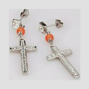 yzWG[EANZT[ uXEFCIbL[jy_eB\ERN[`FGRkIBbrosway ,orecchini pendenti soul con croce e corallo bsl21, nuovi