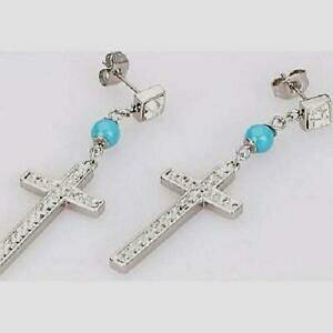yzWG[EANZT[ uXEFCIbL[jy_eeB\ERN[`FG^[`FXkIBbrosway ,orecchini pendenti soul con croce e turchese bsl22, nuovi