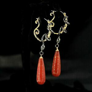 yzWG[EANZT[ h[YCOObLbhS[hNH[cT[yghbvboucles doreilles dormeuse anneau plaque or rouge quartz serpent goutte qd3