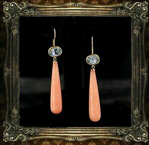 yzWG[EANZT[ COS[hNH[c[YOXOhbvBe[Wboucles doreilles crochet plaque or quartz rose verre goutte longue vintage qd3