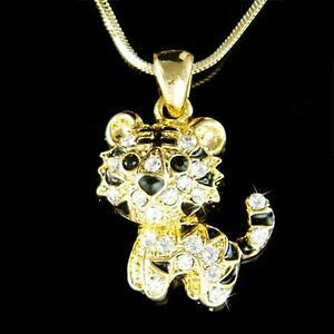 yzWG[EANZT[ ^CK[Ip[WQV[^NX^XtXL[lbNXiCtigre leopard jaguar guepard avec cristal swarovski mignon collier neuf