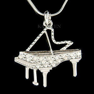 yzWG[EANZT[ OhsAmNX^XtXL[RA[NX}Xgrand piano ~ avec cristal swarovski musique instrument musical collier xmas