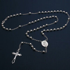 �y���������z�W���G���[�E�A�N�Z�T���[ �V���o�[�X�^�[�����O�p�[���`���y���u�����P�l�b�N���Xargent sterling 5mm perle chapelet collier wreligieux breloque amp; goutte croix