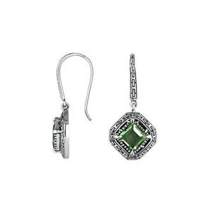 yzWG[EANZT[ Vo[X^[OCOO[AWXgargent sterling boucles oreilles avec vert amethyste ae6294gam