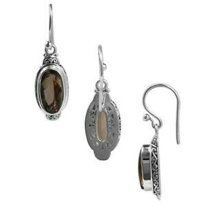 yzWG[EANZT[ Vo[X^[OCOEBYX[NNH[cargent sterling boucles oreilles avec quartz fume se2316st