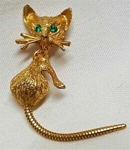 yzWG[EANZT[ WGBe[Wu[`}EX}EXh[eNX`O[CXg[bijou vintage broche souris mouse metal dore texture strass vert j8