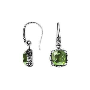 yzWG[EANZT[ Vo[X^[ONbVVFCvCOO[AWXgargent sterling coussin forme boucles oreilles avec vert amethyste ae6227gam