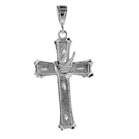 【送料無料】ジュエリー・アクセサリー グラムシルバースターリングクロスペンダント98 grammes argent sterling croix avec colombe pendentif