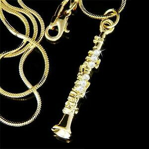 yzWG[EANZT[ NlbgNX^XtXL[lbNXclarinette instrument musical woodwind avec cristal swarovski musique collier
