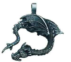 yzWG[EANZT[ `F[hSy_gfeu dragon pendentif avec chaine, ancien magique gamme amp267