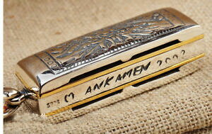 yzWG[EANZT[ X^[OVo[Be[W[Nn[jJ925 sterling silver vintage work real harmonica carve charm pendant p379