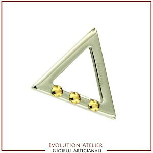 yzWG[EANZT[ X`[S[hgCAOy_gpendentif triangle en acier et or 18 kt