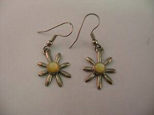 yzWG[EANZT[ Be[WVo[t[IpZgZ^[COWG[magnifique vintage argent fleur opalescent centre femmes earrings jewelry