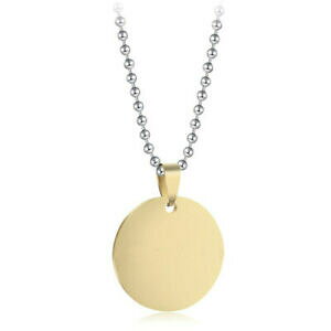 yzWG[EANZT[ JX^X`[J[v[gEhS[hcollier acier plaque ronde pvd or avec gravure personnalise