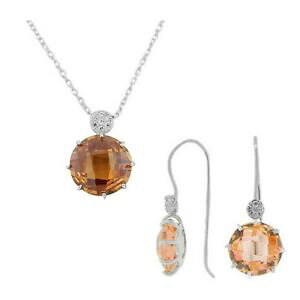 �y���������z�W���G���[�E�A�N�Z�T���[ �V���o�[�X�^�[�����O�u���E���N���X�^���W���R�[�l���f�B�[�X�u�����[�O�R���[�C�������O�Z�b�gargent sterling marron cristaux zircone breloque femmes collier ea