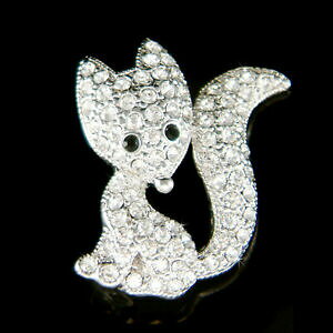 �y���������z�W���G���[�E�A�N�Z�T���[ ���b�h�t�H�b�N�X�N���X�^���X�����t�X�L�[�W���G���[mignon ~ rouge fox ~ avec cristal swarovski nature animal broche bijoux cadeau