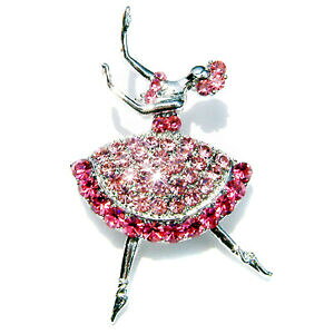 yzWG[EANZT[ [Yo[iNX^XtXL[oG_T[WG[rose ballerine avec cristal swarovski ballet danseuse broche bijoux cadeau
