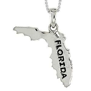 �y���������z�W���G���[�E�A�N�Z�T���[ �V���o�[�X�^�[�����O�t�����_�J�[�h�y���_���g�u�����b�N�C�^���A�{�b�N�Xargent sterling florida etat carte pendentif breloque,18 italien boite