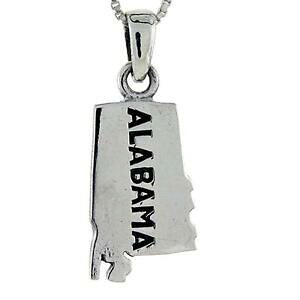 �y���������z�W���G���[�E�A�N�Z�T���[ �V���o�[�X�^�[�����O�A���o�}�J�[�h�y���_���g�u�����b�N�C�^���A�{�b�N�Xargent sterling alabama etat carte pendentif breloque,18 italien boite