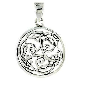 yzWG[EANZT[ Vo[X^[OPgEhy_gubNC^A{bNX`F[argent sterling noeud celtique pendentif rond breloque,18 italien box chaine