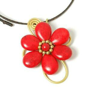 �y���������z�W���G���[�E�A�N�Z�T���[ ���Xpeace of mind fleur explosion vibrant rouge amp; dore perle ras du cou pendentif