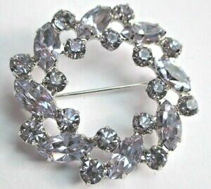 yzWG[EANZT[ NEAWXgNX^Be[Wu[`broche bijou vintage couleur or signe bdavid couronne cristaux amethystes 1646